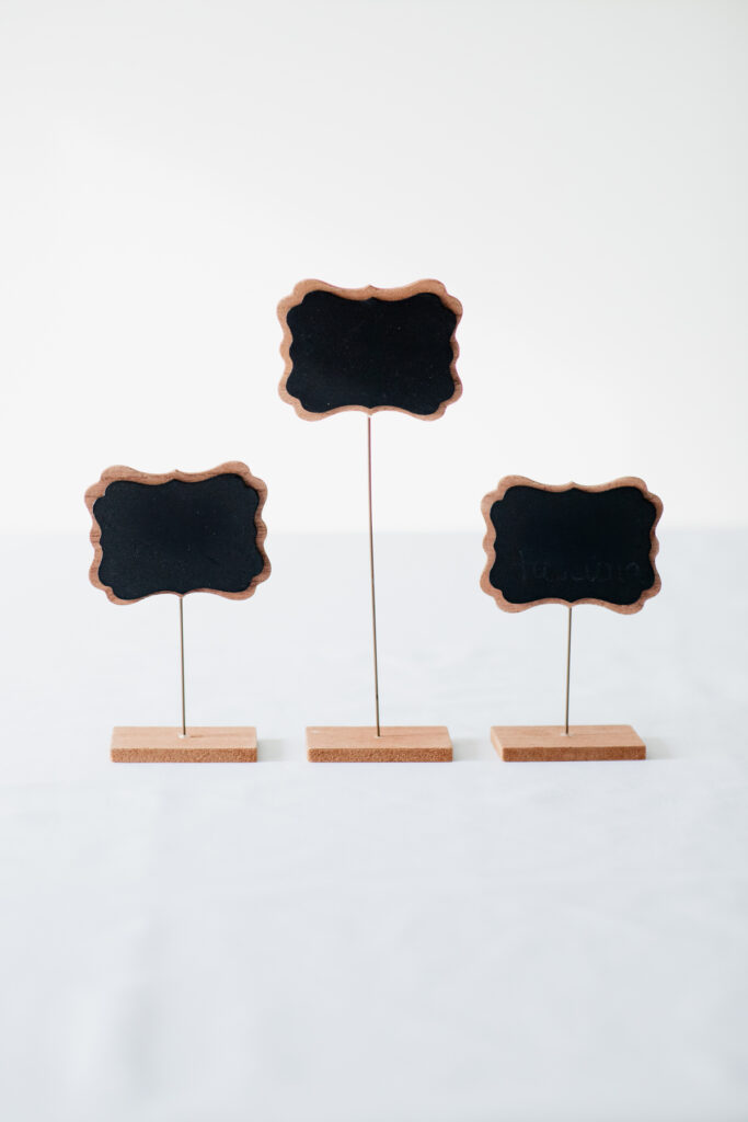 chalk board labels, 2 sizes, rental